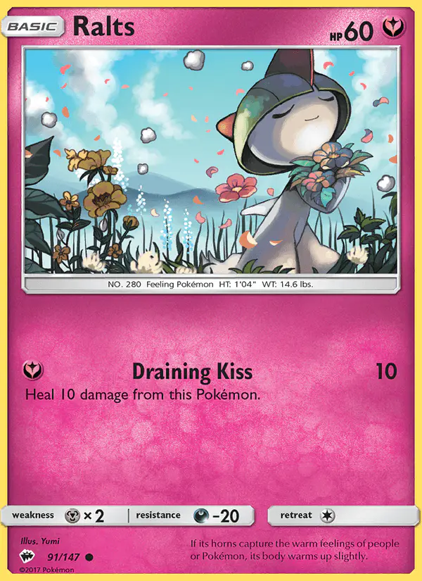 Carta Ralts 91/147 de Burning Shadows