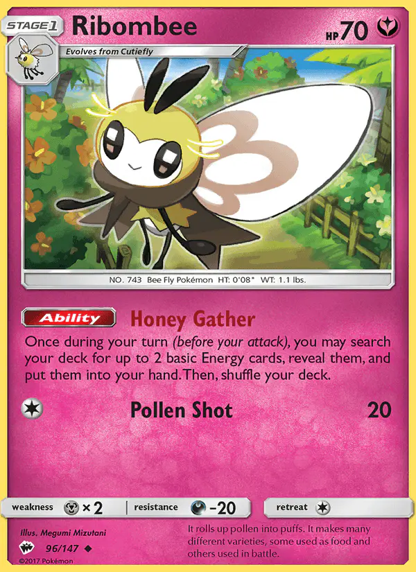 Carta Ribombee 96/147 de Burning Shadows