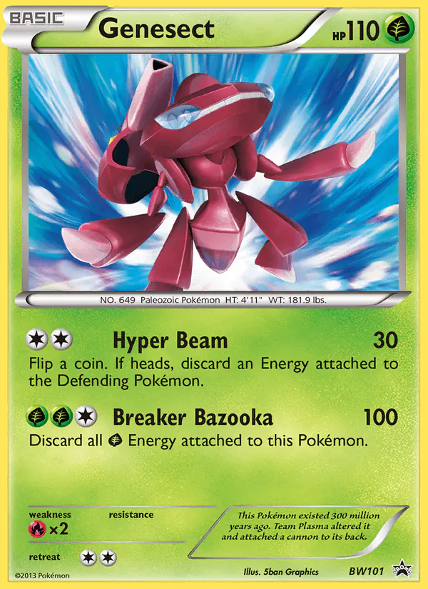 Carta Genesect BW101 de BW Black Star Promos