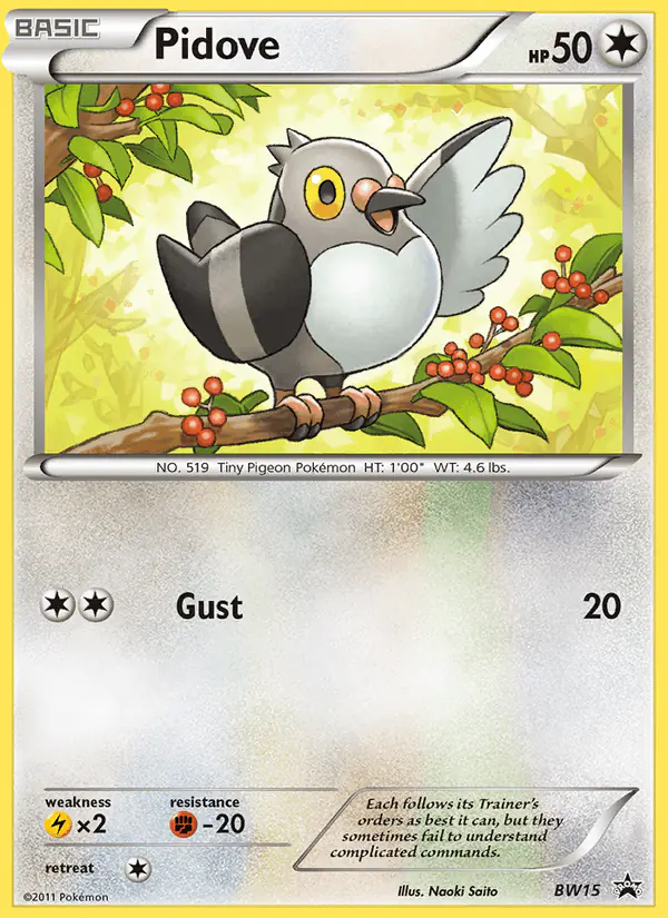 Carta Pidove BW15 de BW Black Star Promos