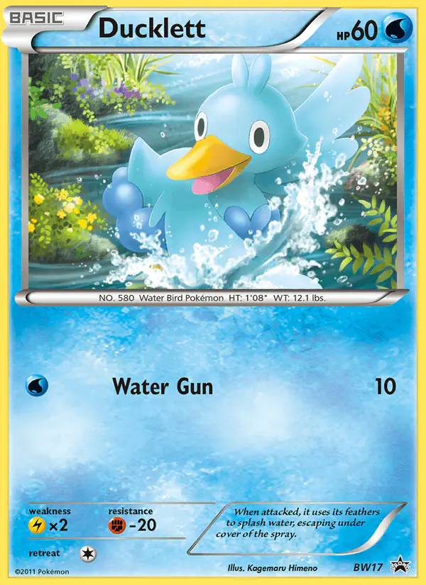 Carta Ducklett BW17 de BW Black Star Promos