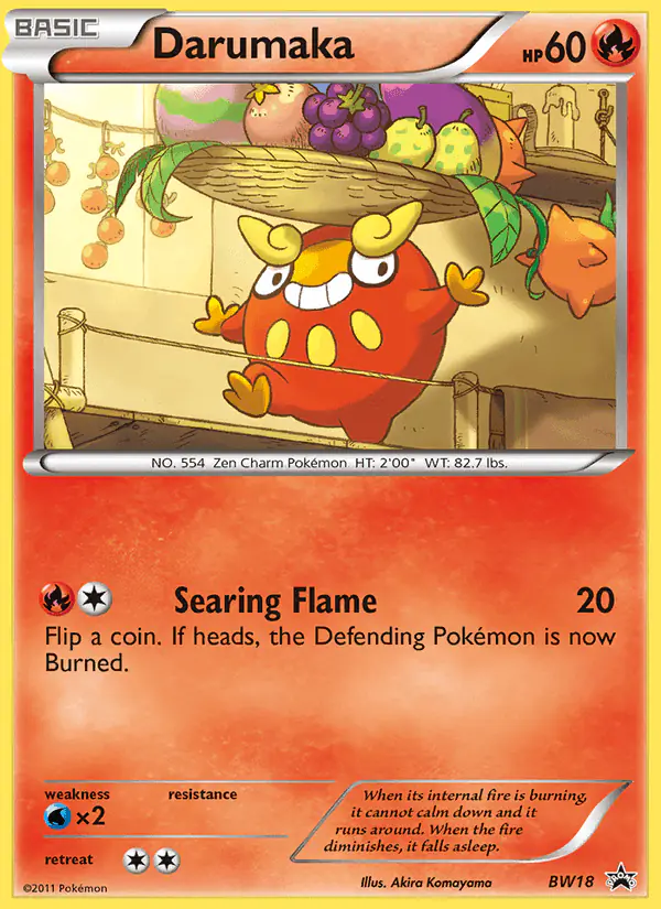 Carta Darumaka BW18 de BW Black Star Promos