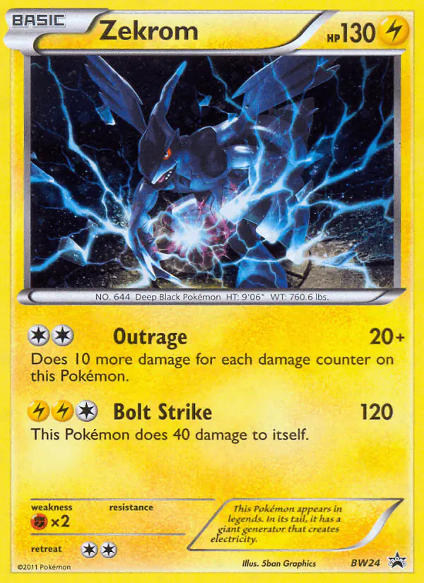 Carta Zekrom BW24 de BW Black Star Promos