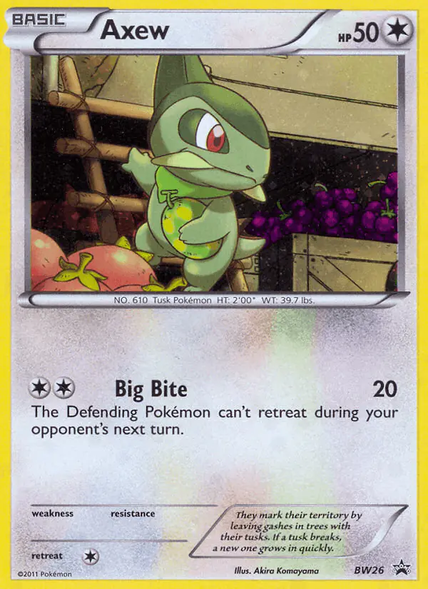 Carta Axew BW26 de BW Black Star Promos