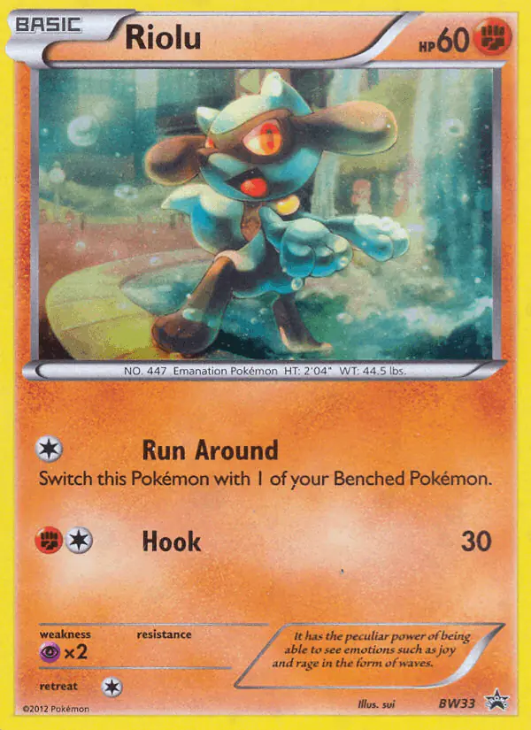 Carta Riolu BW33 de BW Black Star Promos