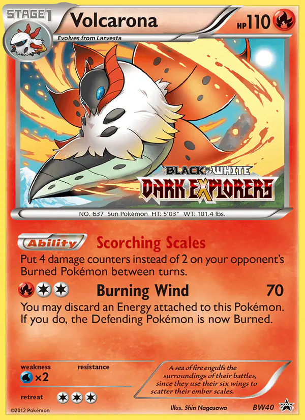 Carta Volcarona BW40 de BW Black Star Promos