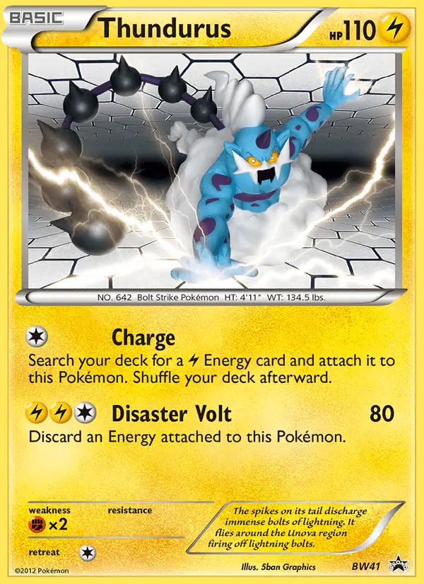 Carta Thundurus BW41 de BW Black Star Promos