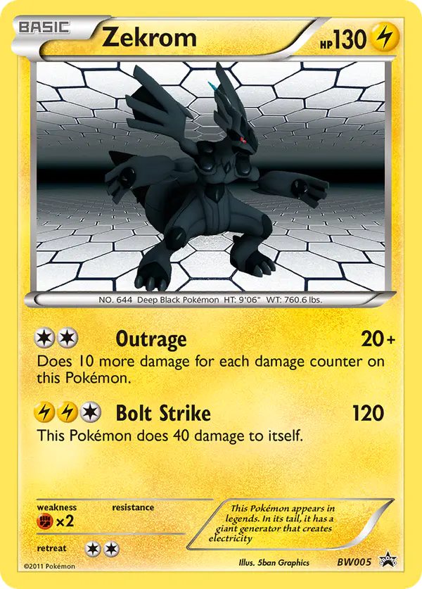 Carta Zekrom BW05 de BW Black Star Promos
