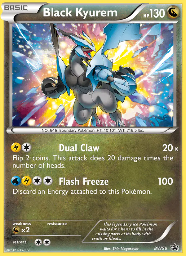 Carta Black Kyurem BW58 de BW Black Star Promos