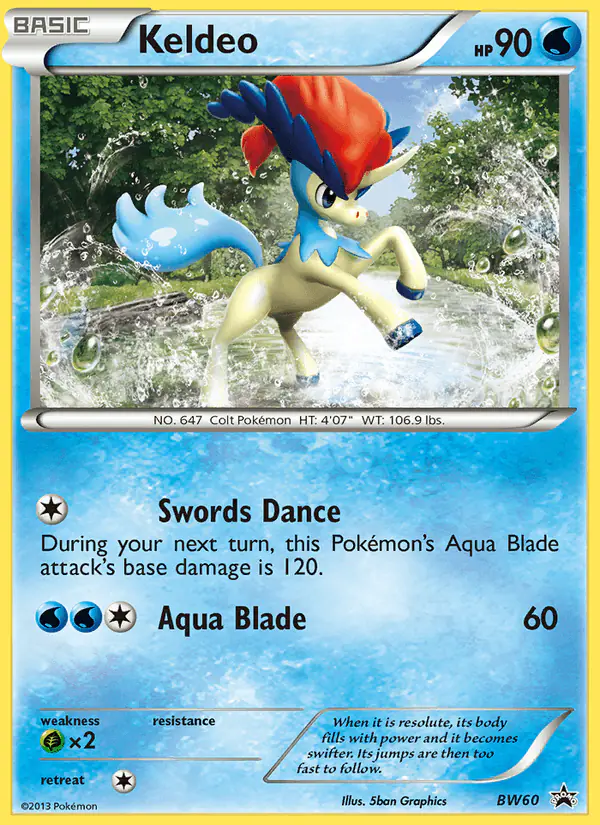 Carta Keldeo BW60 de BW Black Star Promos