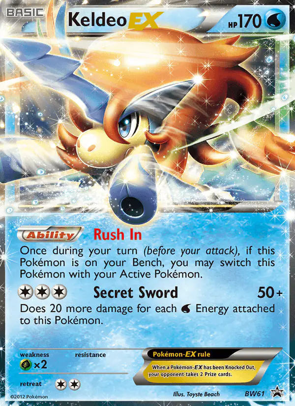 Carta Keldeo-EX BW61 de BW Black Star Promos