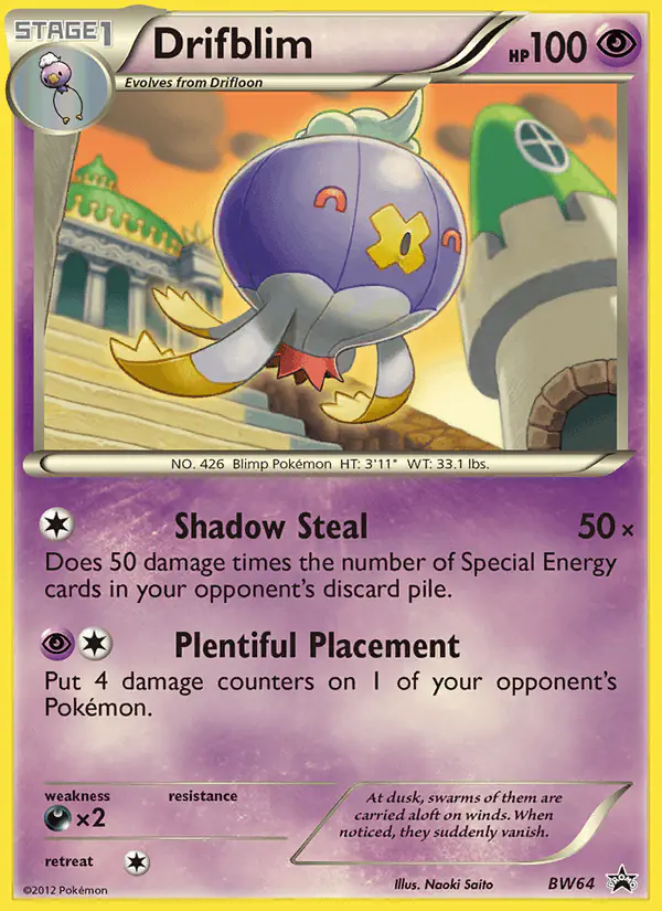 Carta Drifblim BW64 de BW Black Star Promos