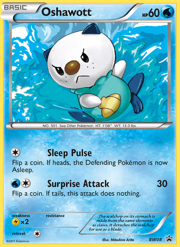 Carta Oshawott BW08 de BW Black Star Promos