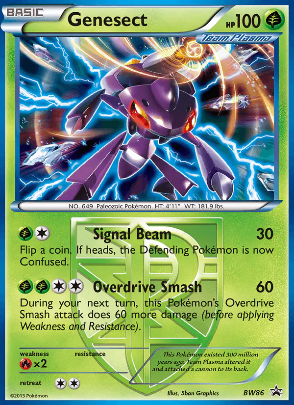 Carta Genesect BW86 de BW Black Star Promos