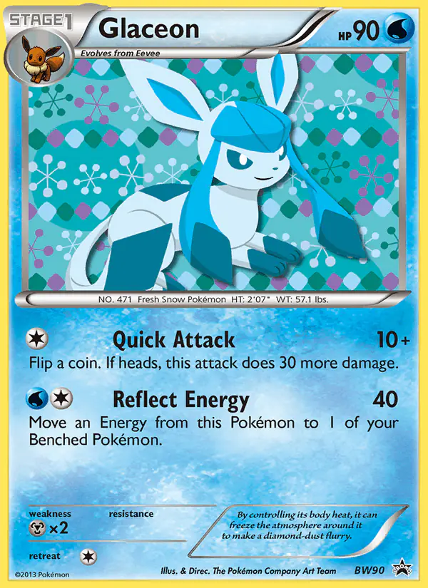 Carta Glaceon BW90 de BW Black Star Promos