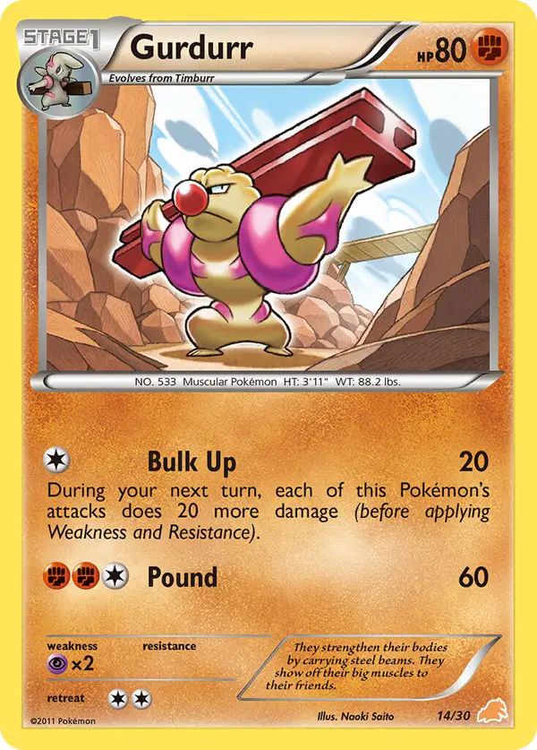 Carta Gurdurr 14/30 de BW trainer Kit (Excadrill)