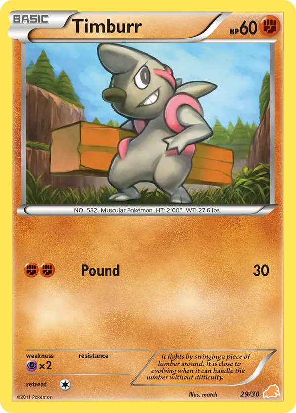 Carta Timburr 29/30 de BW trainer Kit (Excadrill)