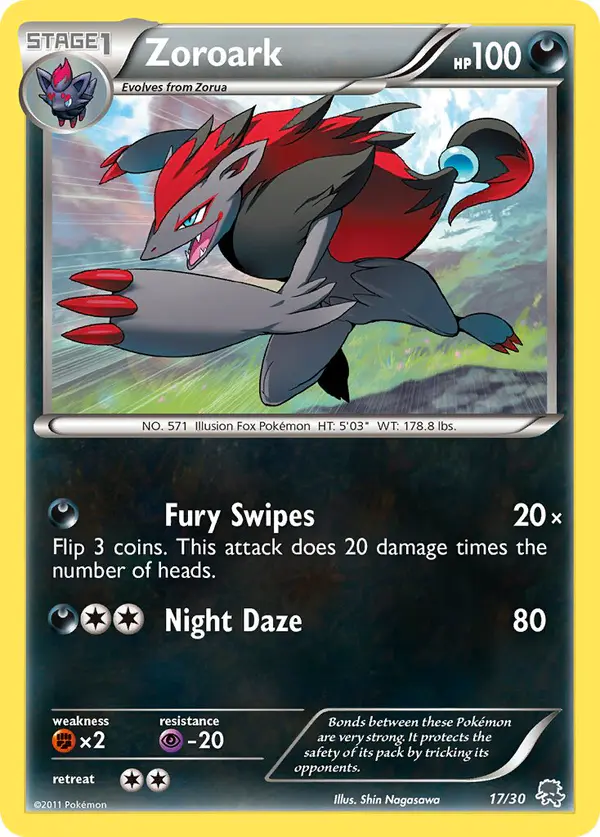 Carta Zoroark 17/30 de BW trainer Kit (Zoroark)