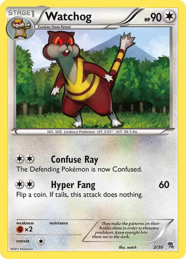 Carta Watchog 2/30 de BW trainer Kit (Zoroark)
