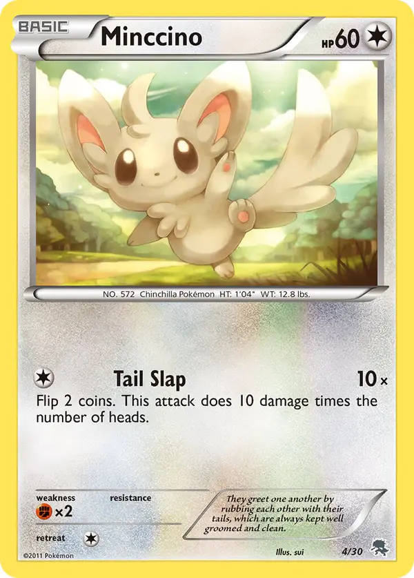 Carta Minccino 4/30 de BW trainer Kit (Zoroark)