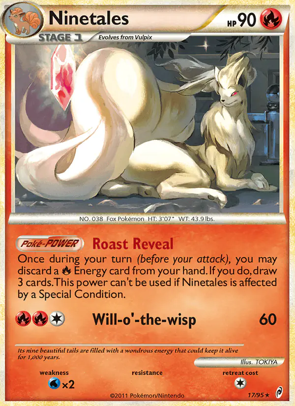 Carta Ninetales 17/95 de Call of Legends