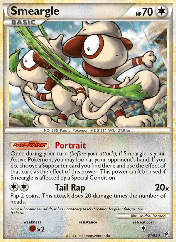 Carta Smeargle 21/95 de Call of Legends