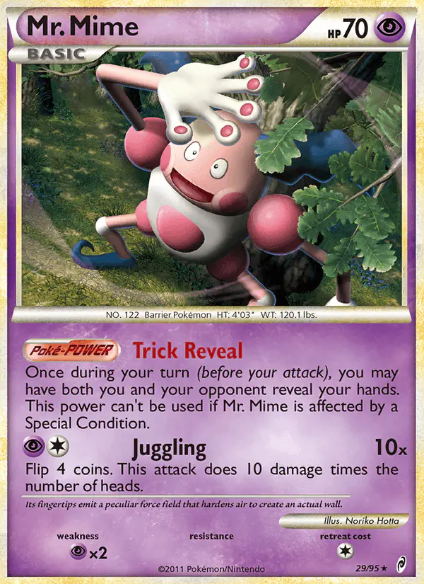 Carta Mr. Mime 29/95 de Call of Legends