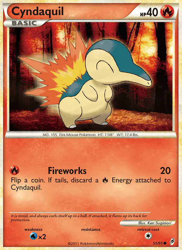 Carta Cyndaquil 55/95 de Call of Legends