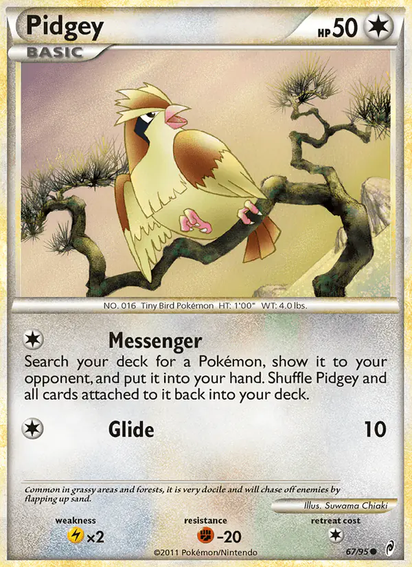 Carta Pidgey 67/95 de Call of Legends