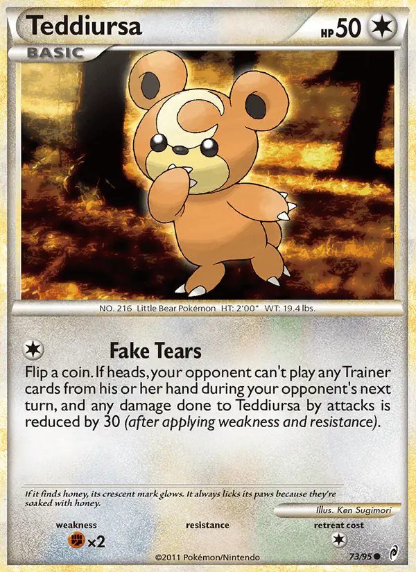 Carta Teddiursa 73/95 de Call of Legends