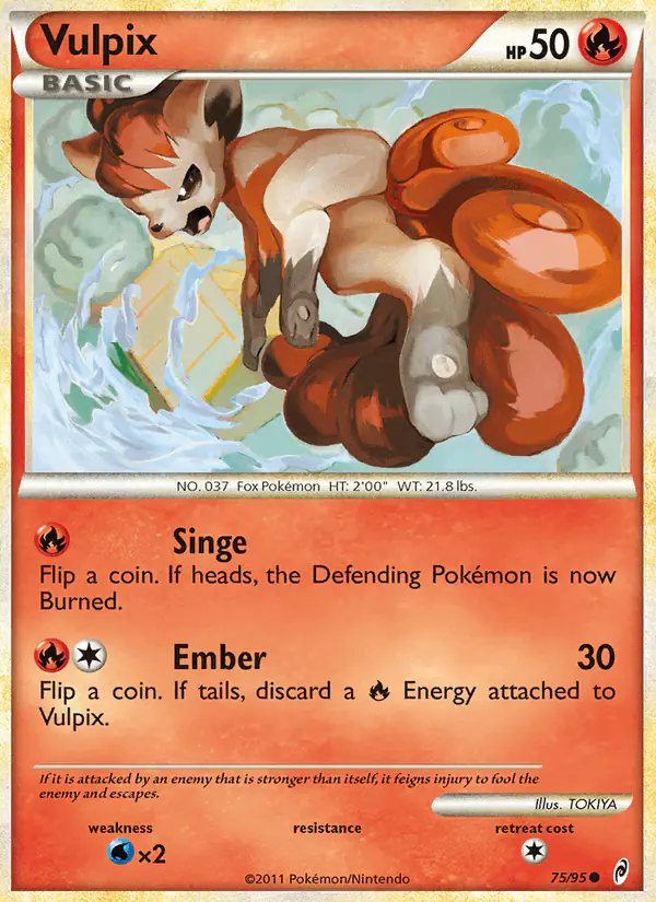Carta Vulpix 75/95 de Call of Legends