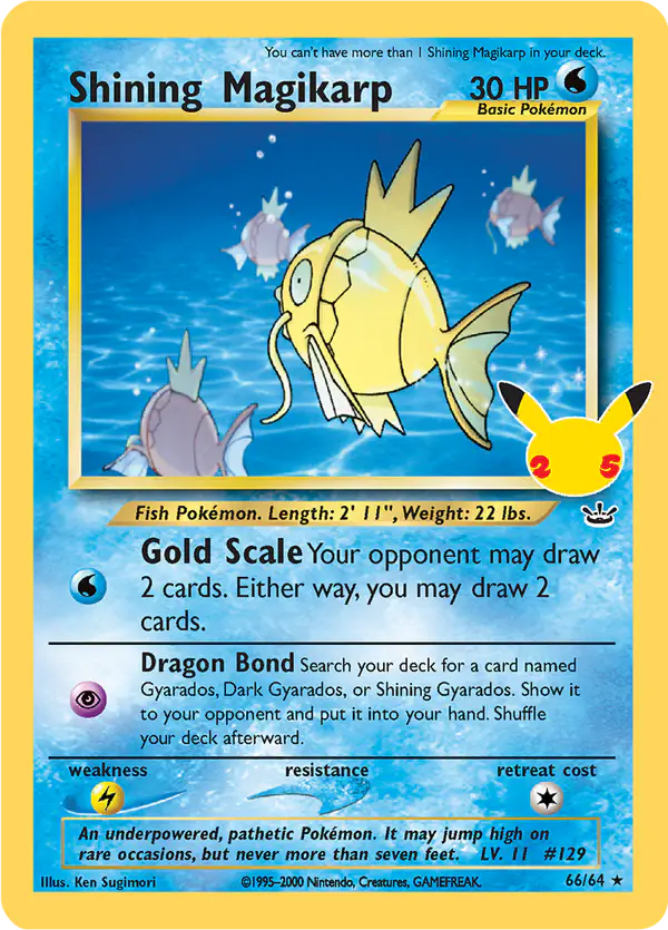 Carta Shining Magikarp CC010 de Celebrations Classic Collection