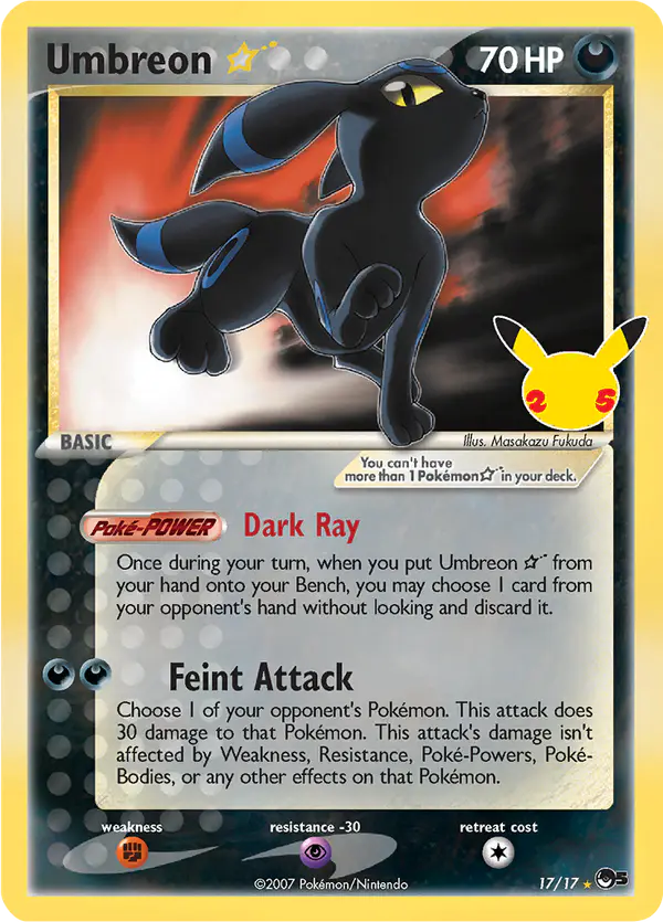 Carta Umbreon ☆ CC015 de Celebrations Classic Collection