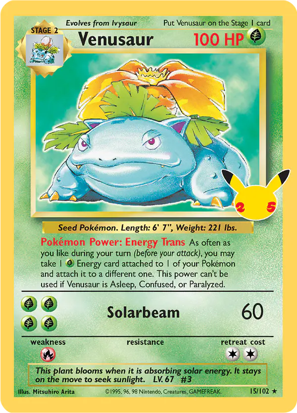 Carta Venusaur CC003 de Celebrations Classic Collection