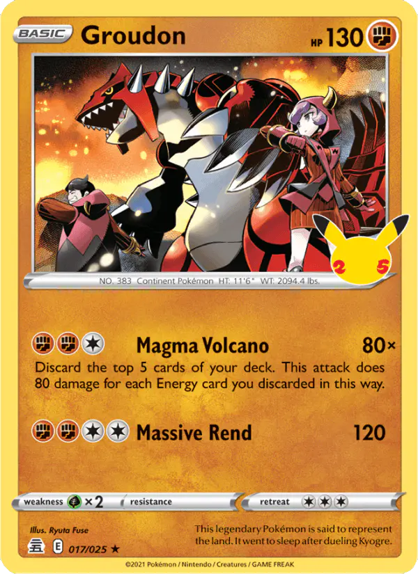 Carta Groudon 017/025 de Celebrations