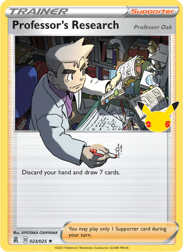 Carta Professor's Research (Professor Oak) 023/025 de Celebrations