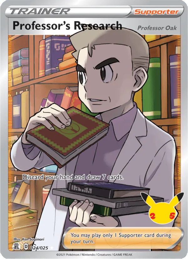 Carta Professor's Research (Professor Oak) 024/025 de Celebrations