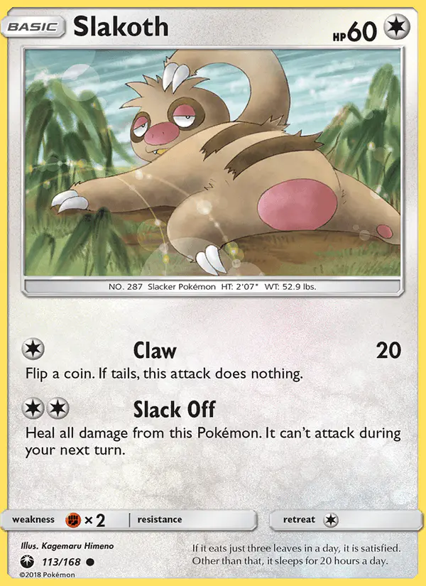 Carta Slakoth 113/168 de Celestial Storm