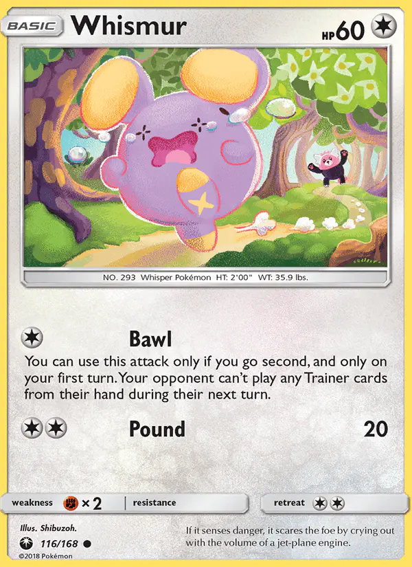 Carta Whismur 116/168 de Celestial Storm