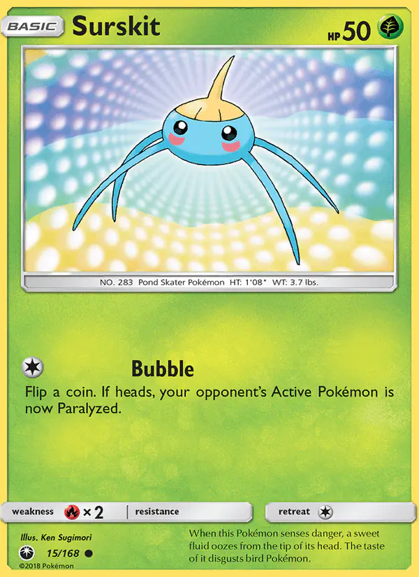 Carta Surskit 15/168 de Celestial Storm