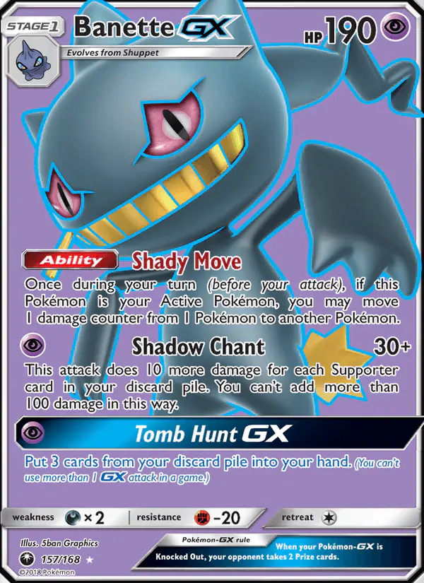 Carta Banette GX 157/168 de Celestial Storm