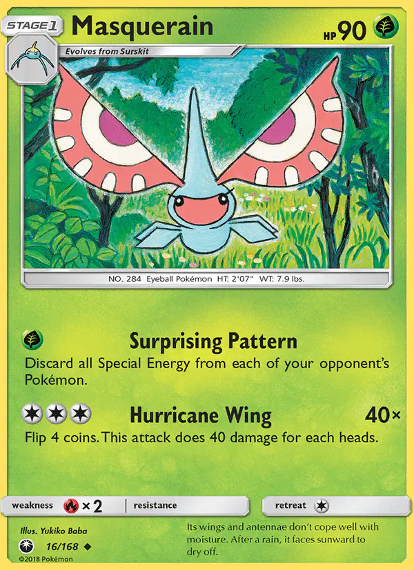 Carta Masquerain 16/168 de Celestial Storm