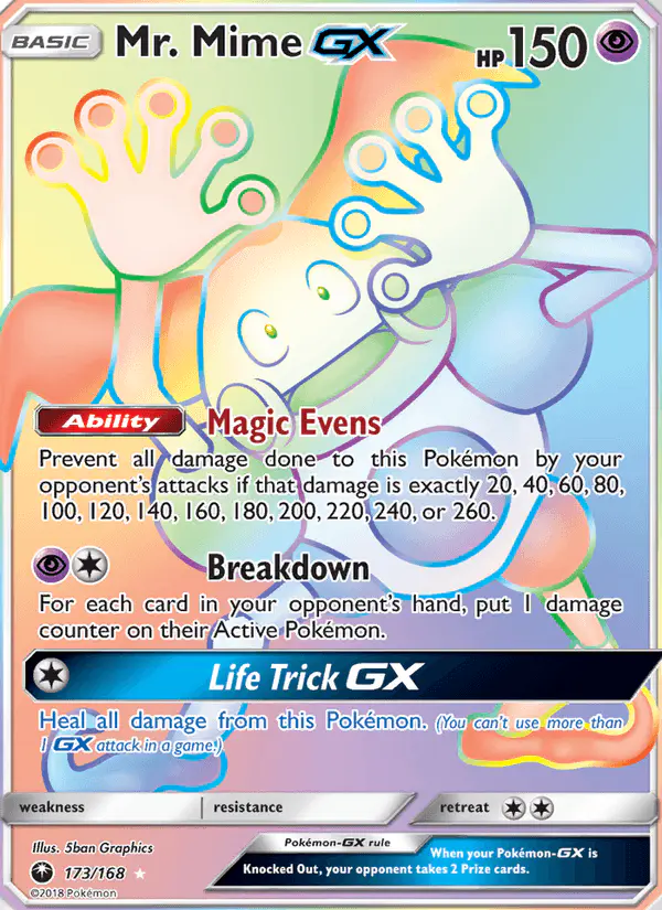 Carta Mr. Mime GX 173/168 de Celestial Storm
