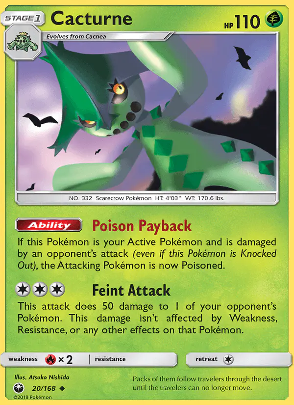 Carta Cacturne 20/168 de Celestial Storm