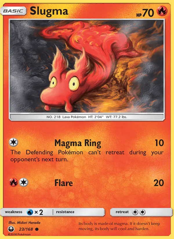 Carta Slugma 23/168 de Celestial Storm