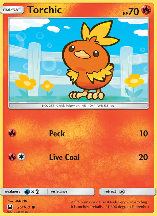 Carta Torchic 26/168 de Celestial Storm