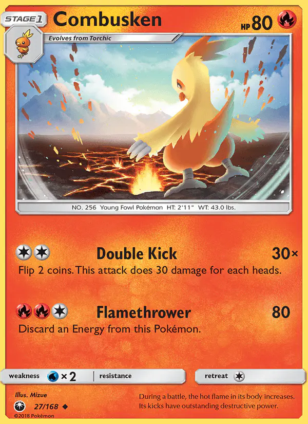 Carta Combusken 27/168 de Celestial Storm