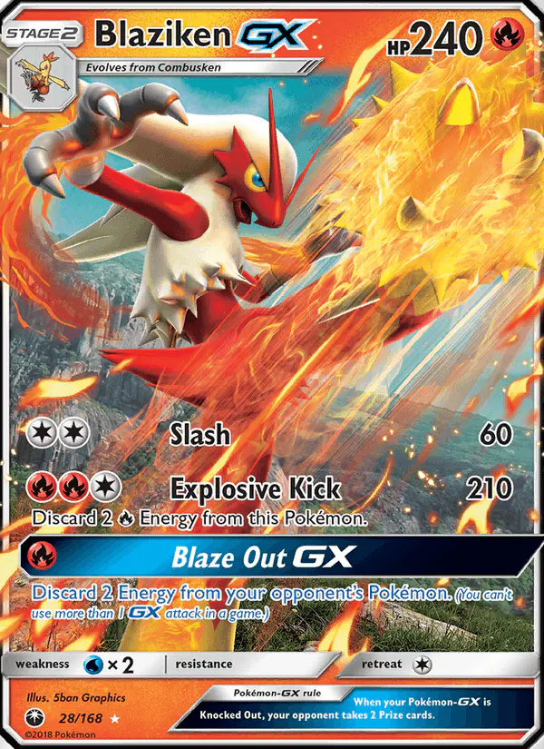 Carta Blaziken GX 28/168 de Celestial Storm