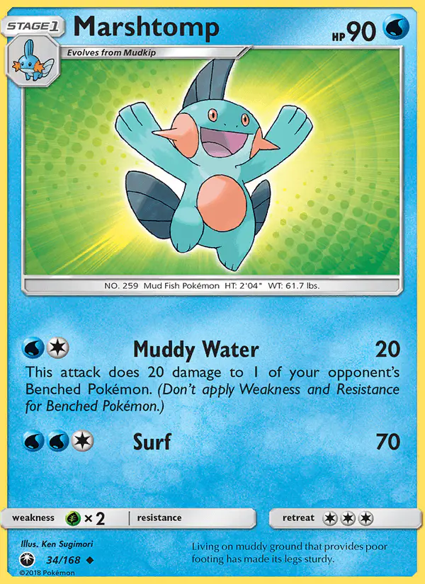 Carta Marshtomp 34/168 de Celestial Storm