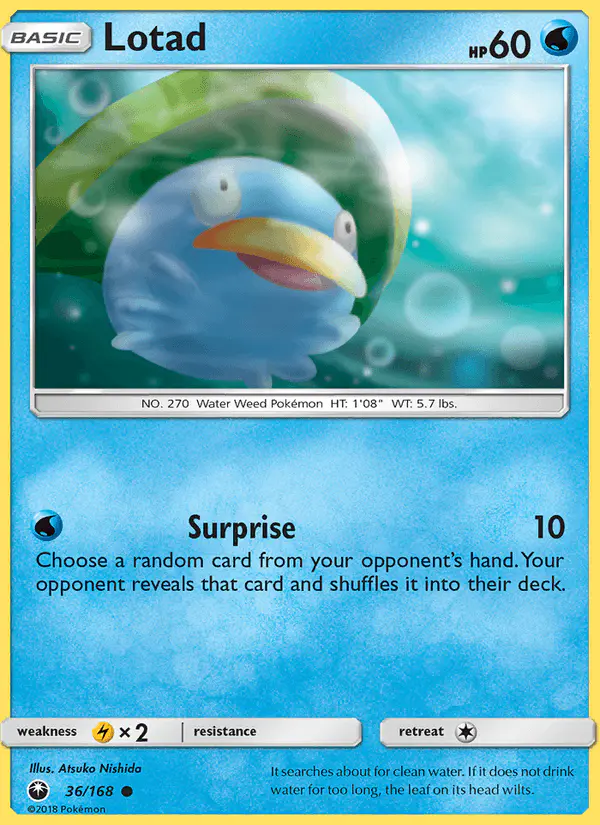 Carta Lotad 36/168 de Celestial Storm